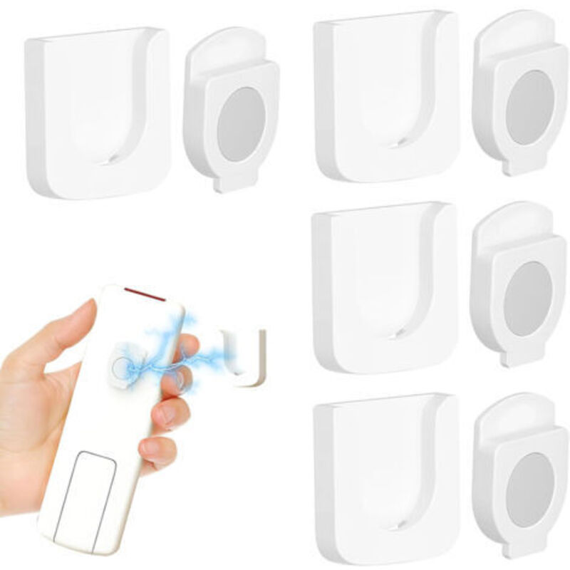 Longziming - Paquete de 4 soportes magnéticos resistentes y mejorados para control remoto – Soporte de pared para control remoto – Organizador de