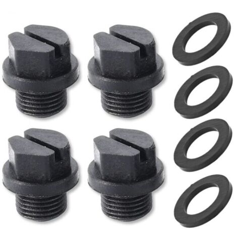 Paquete de 4 tapones de drenaje con junta tórica, tapones de bomba, filtro de piscina, tapones de repuesto para bombas Hayward