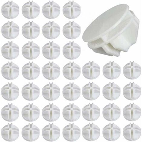 Paquete de 40 conectores de módulo de gabinete de bloque de alambre de plástico ABS, conectores de estante, color blanco.