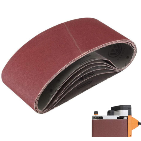 Paquete de 5 bandas de lija de 100 mm x 915 mm, de óxido de aluminio de grano 150, para carpintería, pulido de metales y afilado de cuchillos.