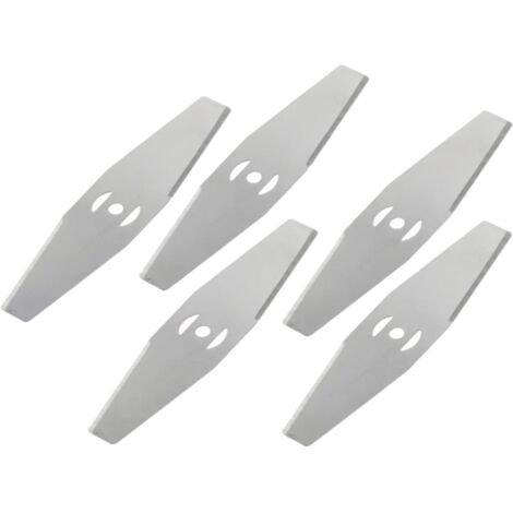 Paquete de 5 cuchillas de repuesto para desbrozadoras - Cuchillas de acero para cortacéspedes eléctricos - Compatibles con desbrozadoras y desbrozadoras - Juego de accesorios para herramientas de jard