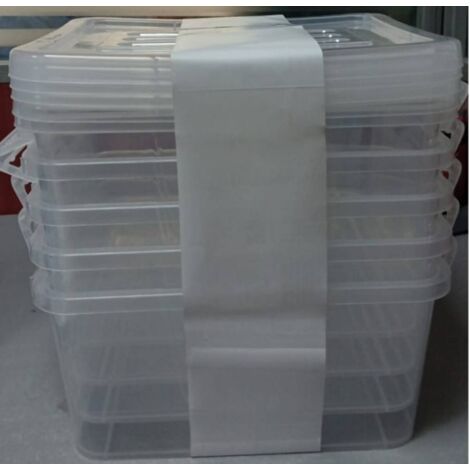 Paquete de 5 latas clippy transparentes de 5 l - 5five