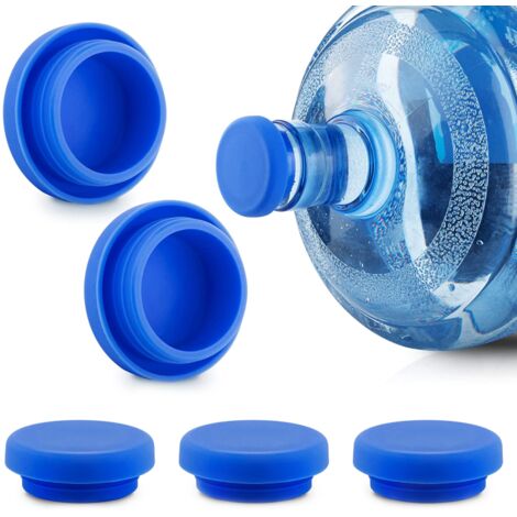 Paquete de 5 tapones de silicona a prueba de fugas para botellas de agua de 5 galones, reutilizables y compatibles con botellas de 55 mm.
