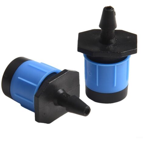 Paquete de 50 cabezales de goteo ajustables compatibles con tuberías de 4 mm de diámetro interior para riego de jardines (50 unidades)