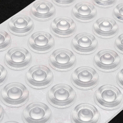 Paquete de 50 topes de puerta transparentes, autoadhesivos de silicona suave, sin dejar rastro, para manijas de puerta.