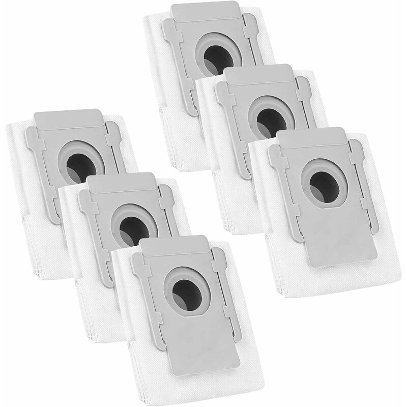 

Paquete de 6 bolsas de limpieza automática para aspiradora Roomba i7 + i7 / Plus + s9 / Plus E5 E6 E7, accesorios de repuesto, bolsas para aspiradora