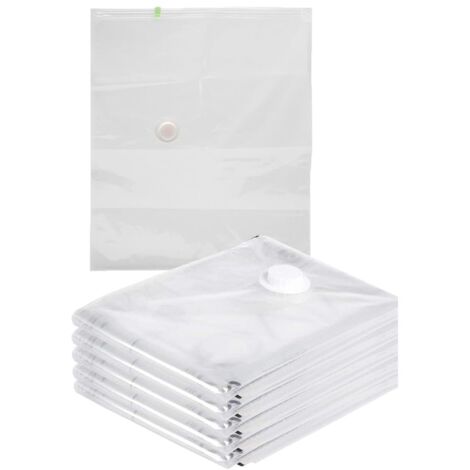 Paquete de 6 bolsas de vacío para ropa, bolsas de vacío transparentes para ropa acolchada (40 x 50 cm)