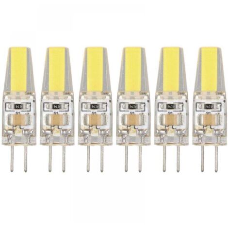Paquete de 6 bombillas LED G4 de 220 V y 3 W, iluminación de 360 grados, antideslumbrante, para techo, arañas y jardín (luz cálida)