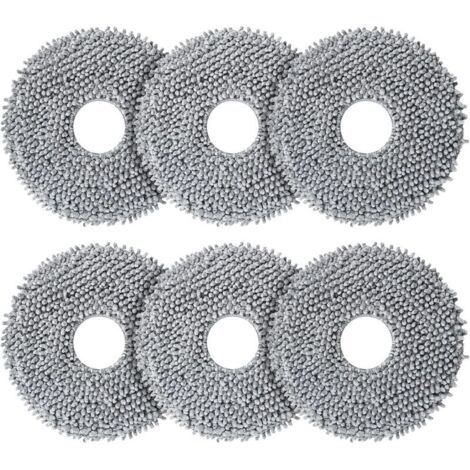 Paquete de 6 cepillos de repuesto para aspiradoras robot Roborock Saros 10R, Q Revo, Qrevo MaxV, Qrevo Master, Qrevo Slim, Qrevo Pro, Qrevo S y Qrevo Curve.