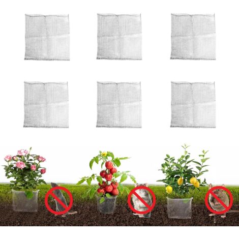 Paquete de 6 cestas de siembra antirratones, 35 x 35 cm, de acero inoxidable, para proteger raíces de plantas, flores y verduras.