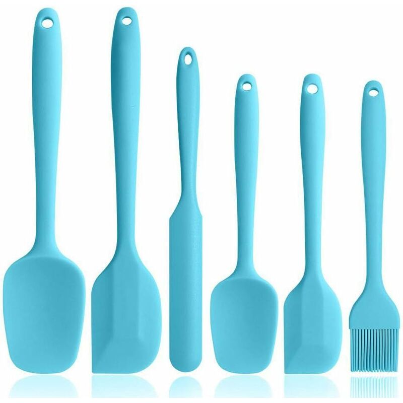 Paquete de 6 espátulas de goma de silicona antiadherente con