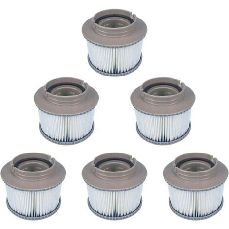Paquete de 6 filtros de repuesto Ulisem MSPA para bomba de cartucho de filtro FD2089, compatibles con todos los spas MSPA actuales.