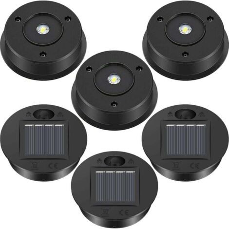 Paquete de 6 luces solares de repuesto, piezas de linterna solar, panel solar LED, luz de sombra colgante para exteriores
