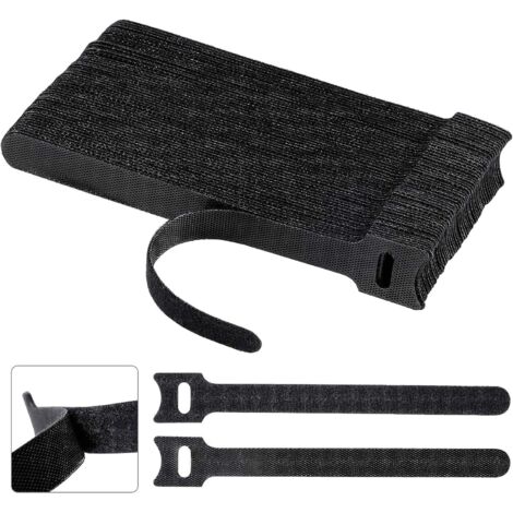 Paquete de 60 bridas de velcro reutilizables, 150 x 12 mm, ajustables, para el hogar y la oficina, organizador de cables.