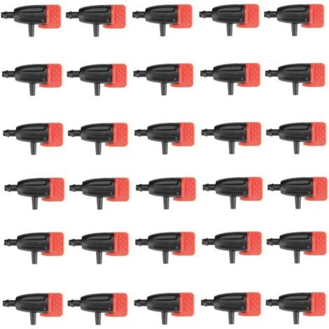 Paquete de 60 goteros de riego, dispositivos de riego para plantas, de 0 a 200 L, emisores de goteo ajustables, microaspersores, flujo de agua, rociadores, sistema de riego por goteo.