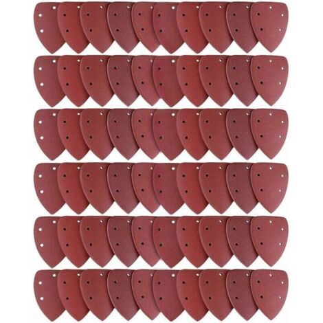 Paquete de 60 hojas de lija, papel de lija 40/60/80/100/120/180/240/320/400/800, ideal para lijadora multifunción