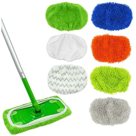 Paquete de 7 paños reutilizables KZQ para barredora Swiffer, almohadillas de microfibra, almohadillas reutilizables, repuesto de fregona