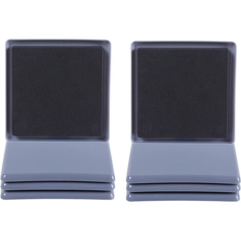 Paquete de 8 almohadillas cuadradas para muebles, 9 cm, reutilizables para electrodomésticos pesados, color azul claro.