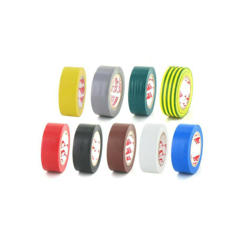 

Paquete de 9 colores de cinta de 15 mm de PVC eléctrica 2702 - Marron - Scapa