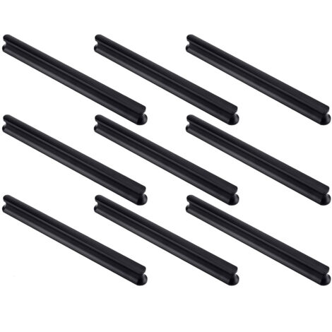 Paquete de 9 tiradores para puertas de armarios de cocina de 180 mm de largo (160 mm de centro del orificio), tiradores para cajones de cocina, tiradores para puertas de armarios y alacenas.
