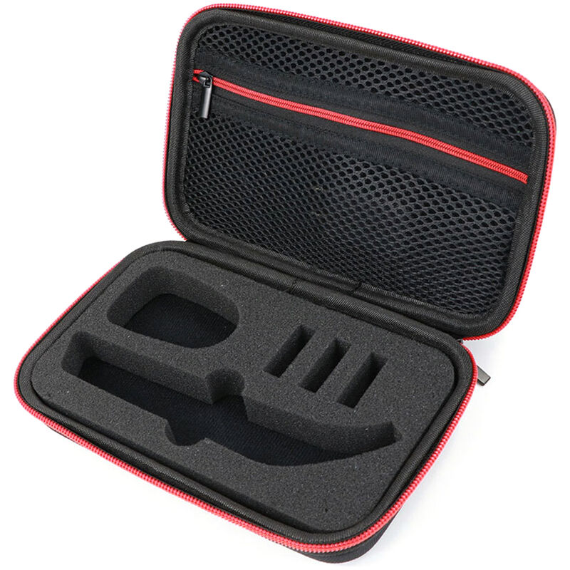 

Paquete de almacenamiento de afeitadora antipolvo impermeable tipo portatil Oneblade Pro, Paquete Negro Cremallera Roja