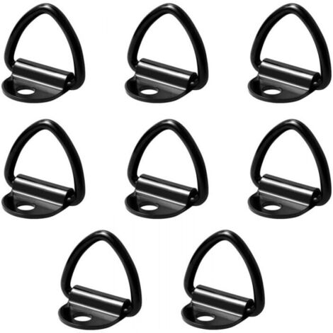 Paquete de anillos de amarre de acero inoxidable, abrazadera de anclaje en forma de V para remolque, anillos de amarre con anillo en D para camión, barco, coche
