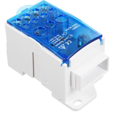 paquete de bloques de bornes de tornillo de 11 posiciones con tapa, caja de conexiones, caja de distribución, bloque de bornes para carril DIN, caja de cables, divisor de cables, conector UKK500A