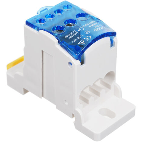 Paquete de bornes de tornillo de 6 posiciones con tapa, caja de conexiones, caja de distribución, bornes para carril DIN, caja de cableado, divisor de cables, conector UKK80A