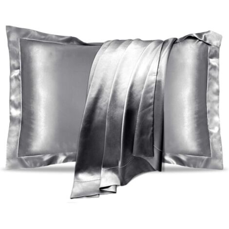 Paquete de fundas de almohada de seda morera natural para un cabello y una piel saludables, funda de almohada de tamaño estándar de 50 x 75 cm, fundas de almohada de seda premium suaves, lisas y refre