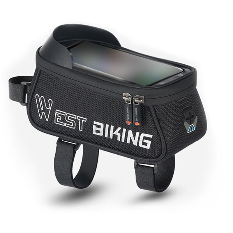 

Paquete de mochila para la cabeza de bicicleta WEST BIKING, bolsa para telefonos con pantalla tactil, soporte multifuncional, bolsa para manillar