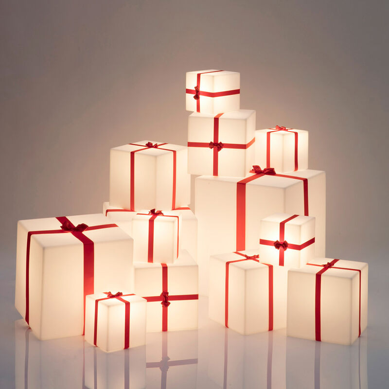 

Lámpara de pie de mesa de Paquete de Navidad Slide Merry Cubo | Talla: 30