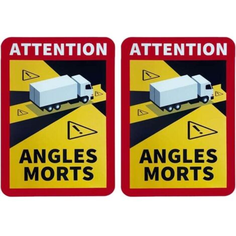 Paquete de pegatinas de punto ciego KZQ, pegatinas magnéticas para puntos ciegos de autocaravanas, pegatinas de advertencia resistentes a los rayos UV para autocaravanas, camiones y autobuses (camione