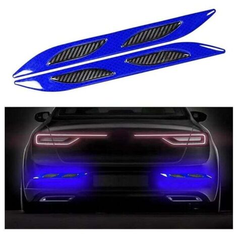 Paquete de pegatinas reflectantes KZQ para maletero, para visibilidad nocturna, de seguridad para coche, camión y motocicleta (azul)