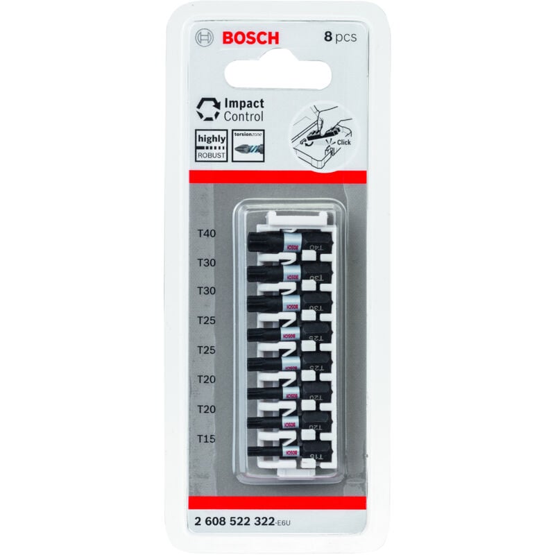

2608522322 Punta Atornillado Impact T15,20x2,25x2,30x2,40:25mm:Insert - Bosch