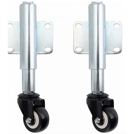 Paquete de ruedas para persianas enrollables de 6 cm, ruedas retráctiles para puertas colgantes para puertas de jardín de madera, vallas de patio, capacidad de carga 50 kg, sin tornillos