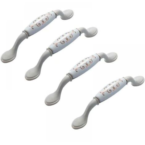 Paquete de tiradores de cerámica para armarios (96 mm), tiradores para armarios de cocina, tiradores para puertas de muebles, aleación de zinc, tiradores para puertas de armarios de cocina,