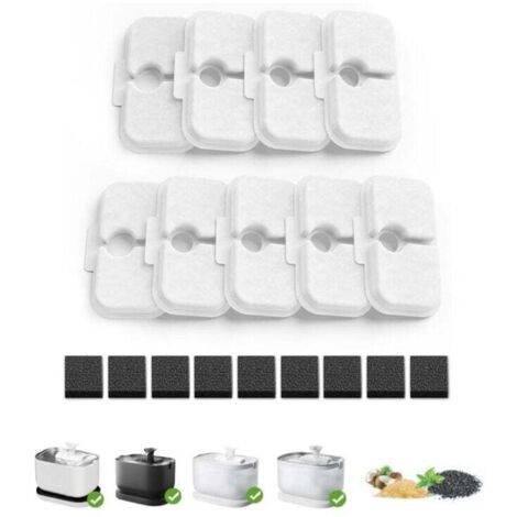 Paquetes de filtros de repuesto para fuente de gato con esponjas de prefiltro compatibles con la fuente PETLIBRO de 2,5 l PLWF005