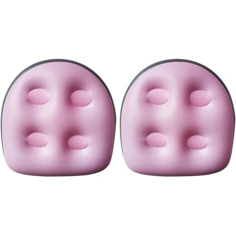 paquets de coussins d'appoint pour spa et bain à remous, coussin de massage gonflable, dossier souple imperméable(rose)