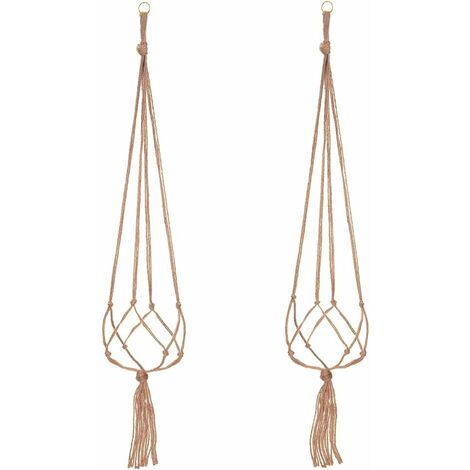 Pot de Fleur Plante Suspension en Corde Suspension Plante Macramé Porte  Décoration pour Interieur et Extérieur Suspendue, 2Pcs - Cdiscount Jardin