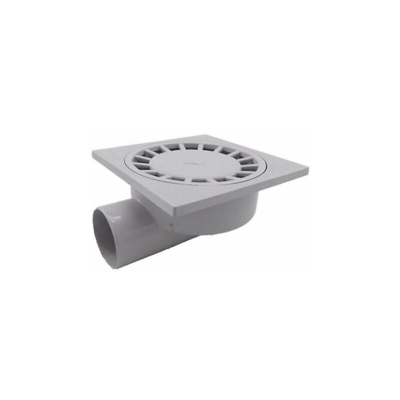 Alovez - Par 200mm x 200mm Sortie 75mm Siphon de Sol Salle de Bains Salle Humide Douche Plastique Pvc1pcs-blanc