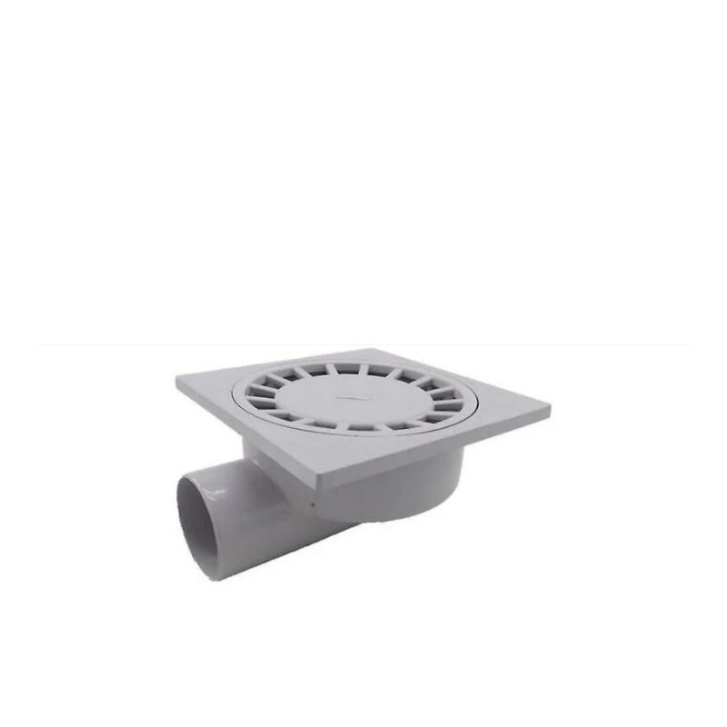 Shining House - Par 200mm x 200mm Sortie 75mm Siphon de Sol Salle de Bains Salle Humide Douche Plastique Pvc1pcs-blanc