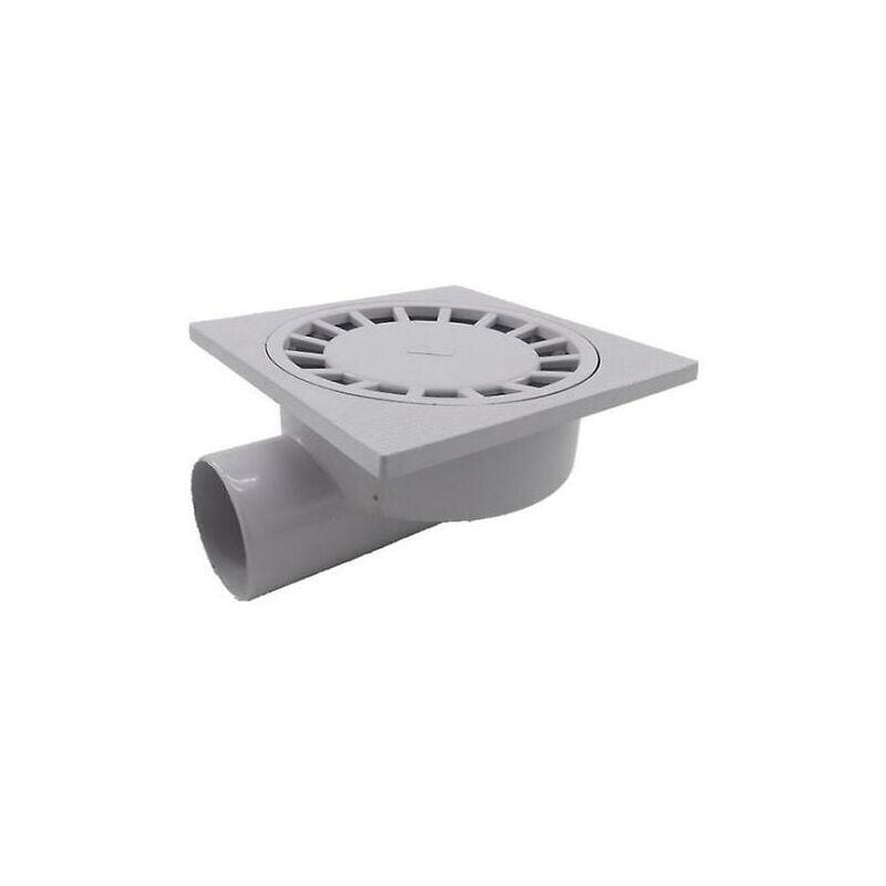 Sevengirl - Par 200mm x 200mm Sortie 75mm Siphon de Sol Salle de Bains Salle Humide Douche Plastique Pvc1pcs-blanc