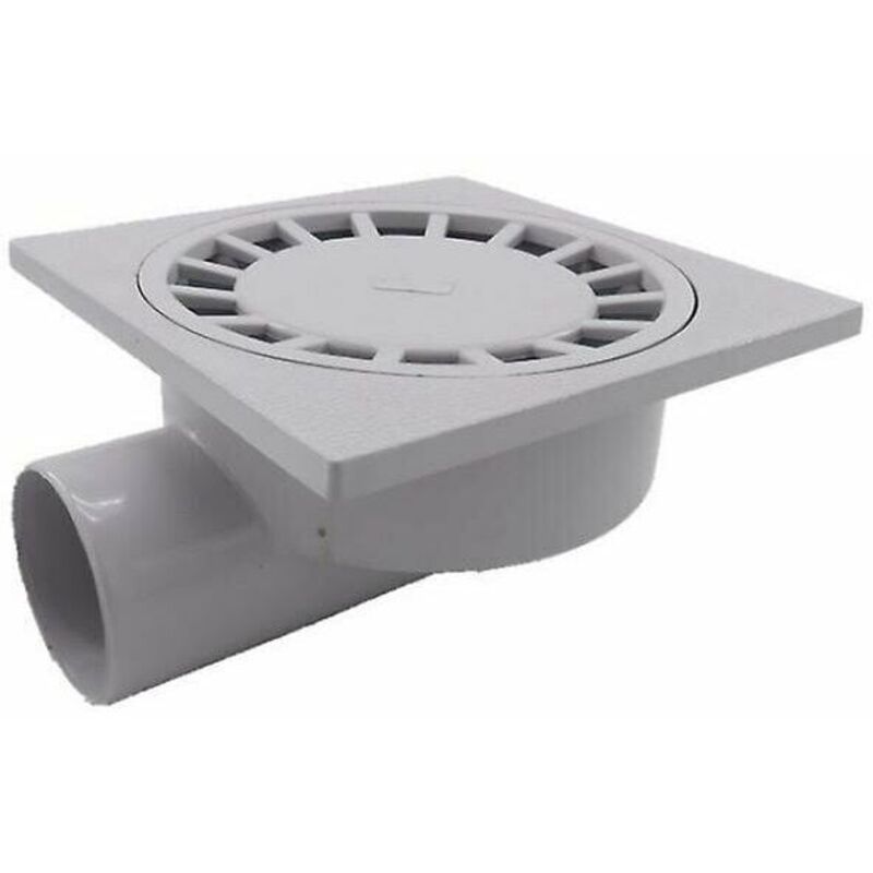 Jalleria - Tigrezy Par 200mm x 200mm Sortie 75mm Siphon de Sol Salle de Bains Salle Humide Douche Plastique Pvc1pcs-blanc