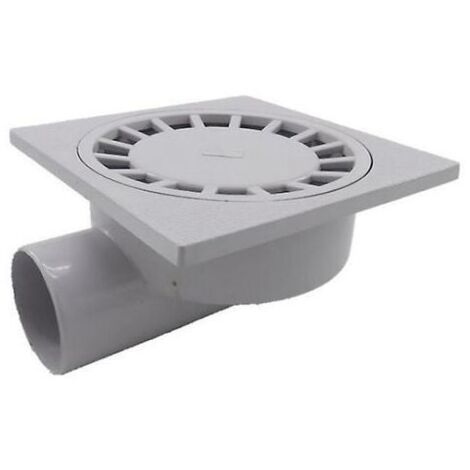 Par 200mm X 200mm Sortie 75mm Siphon de Sol Salle de Bains Salle Humide Douche Plastique Pvc1pcs-blanc
