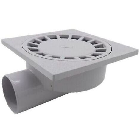 Par 200mm X 200mm Sortie 75mm Siphon de Sol Salle de Bains Salle Humide Douche Plastique Pvc1pcs-blanc