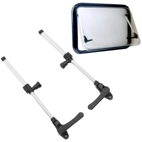 Par de amortiguadores telescópicos de aleación de aluminio para ventanas de autocaravanas, caravanas o remolques.