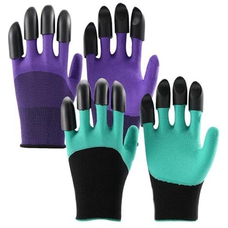 Par de guantes de jardinería con garras, guantes de jardinería impermeables de alta calidad, guantes de jardinería para cavar y plantar.