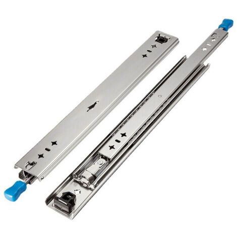 par de guías para cajones con cojinetes de bolas industriales de 250 mm (10 pulgadas) con función de bloqueo para estanterías de automóviles, capacidad de carga 120 kg