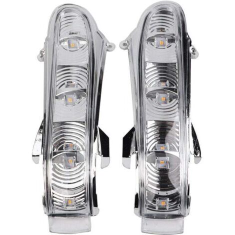 Par de intermitentes LED laterales para espejos retrovisores con lentes transparentes para Mercedes Benz W215 CL215 W220 99-03