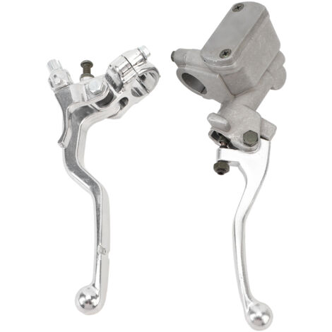 Par de manetas de freno/embrague hidráulicas de aluminio - Compatibles con CR125R/CR250R/CR500R CRF150R/CRF250R/CRF250X CRF450R/CRF450X